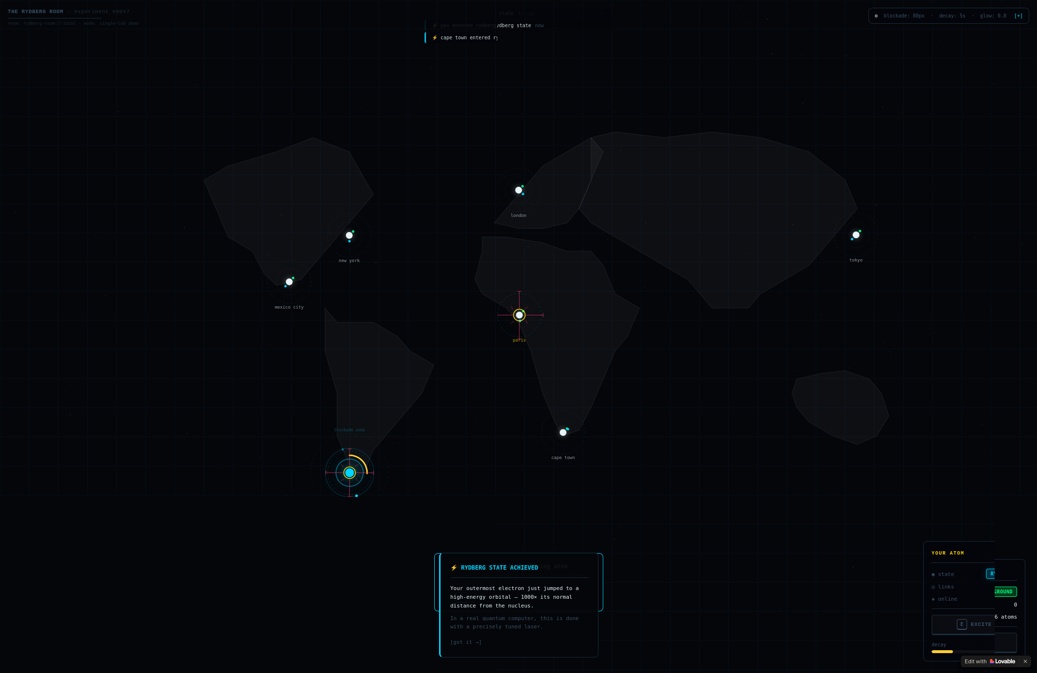 Team 4 — The Rydberg Room preview